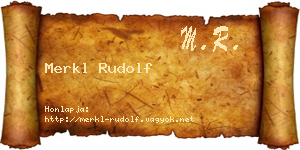 Merkl Rudolf névjegykártya